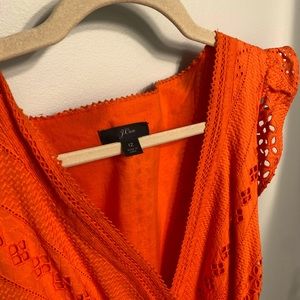 J. Crew wrap dress in coral size 12.